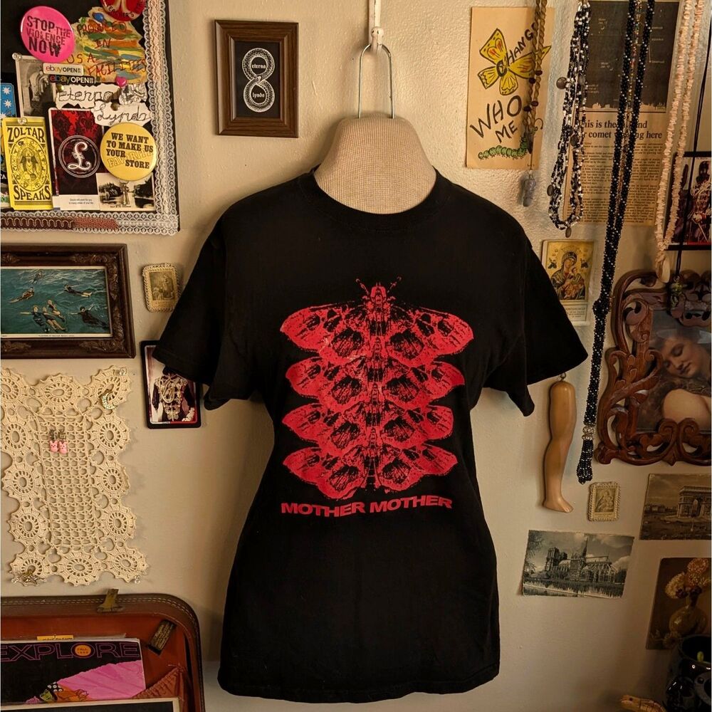 Mother Mother Inside Tour Graphic T-Shirt Women's Small/Medium Black